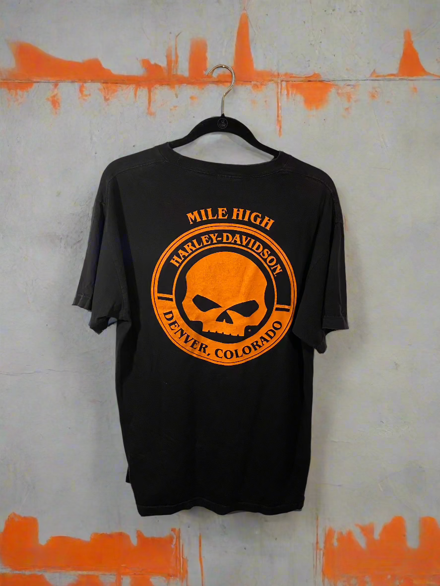 Harley-Davidson Motorbikes Tee Mile High Denver Colorado (Reclaimed) Men's M