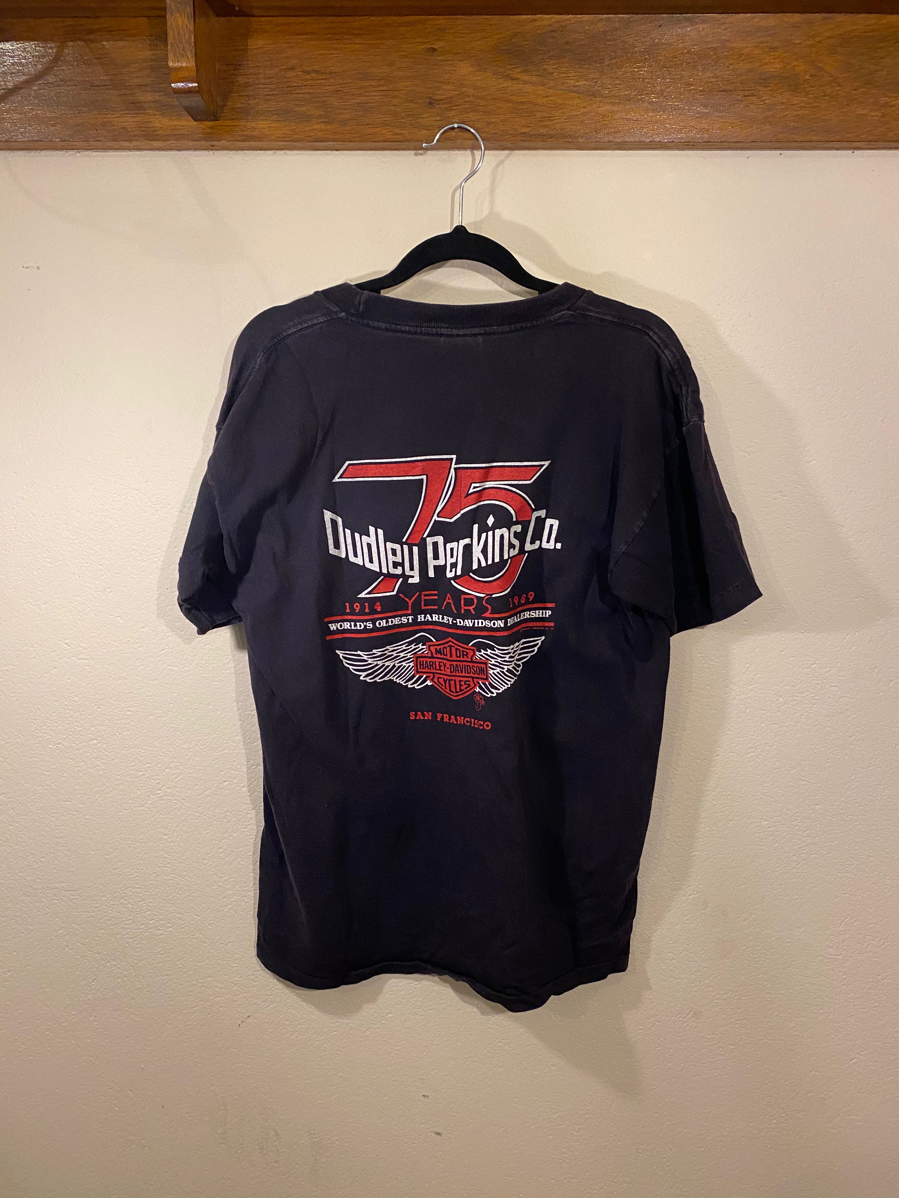 Harley-Davidson Motorbikes Tee Proud to be an American (Vintage) Men's L