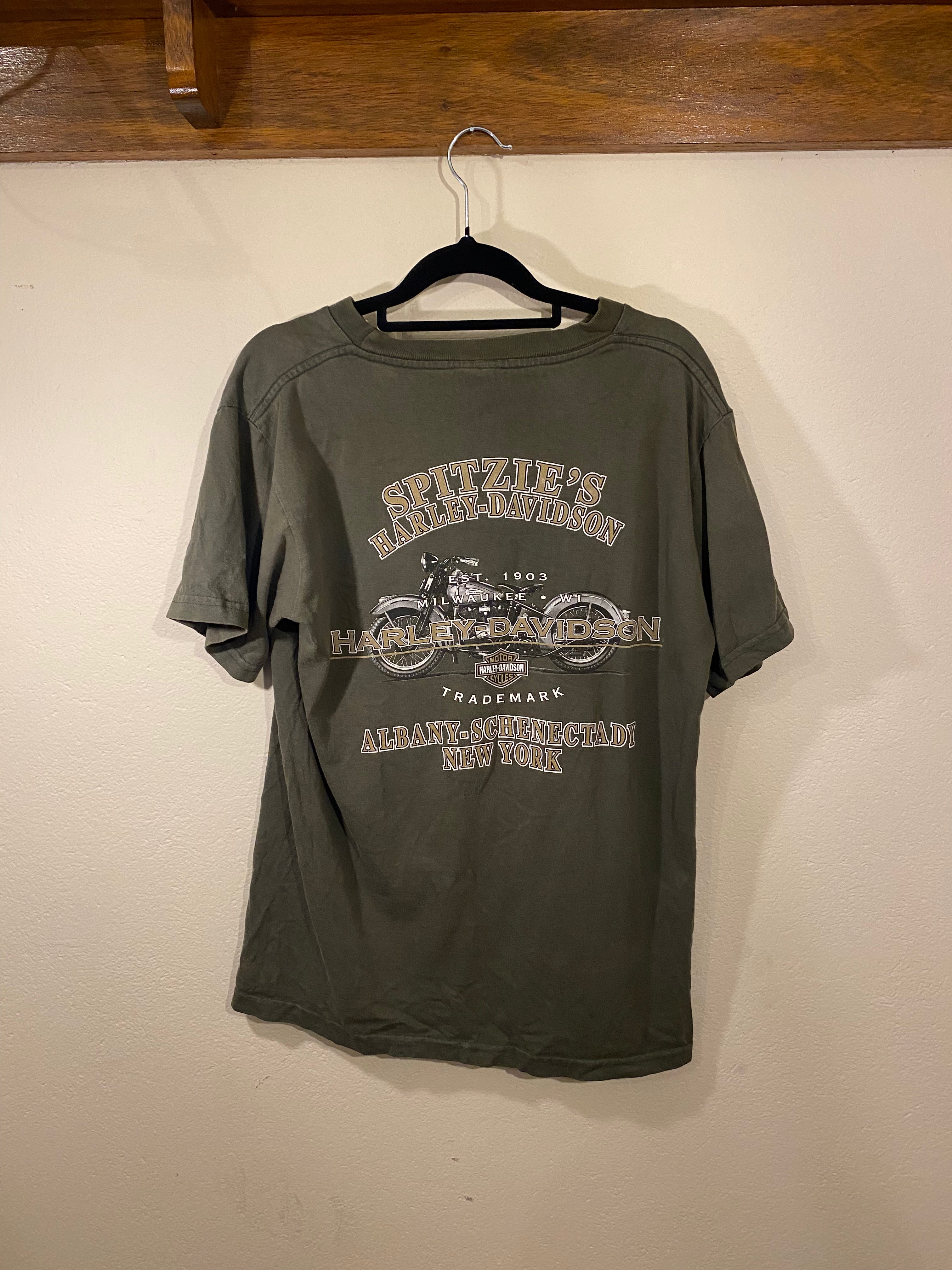 Harley-Davidson Motorbikes Tee Spitzies Albany-Schenectady New York (Vintage) Men's M