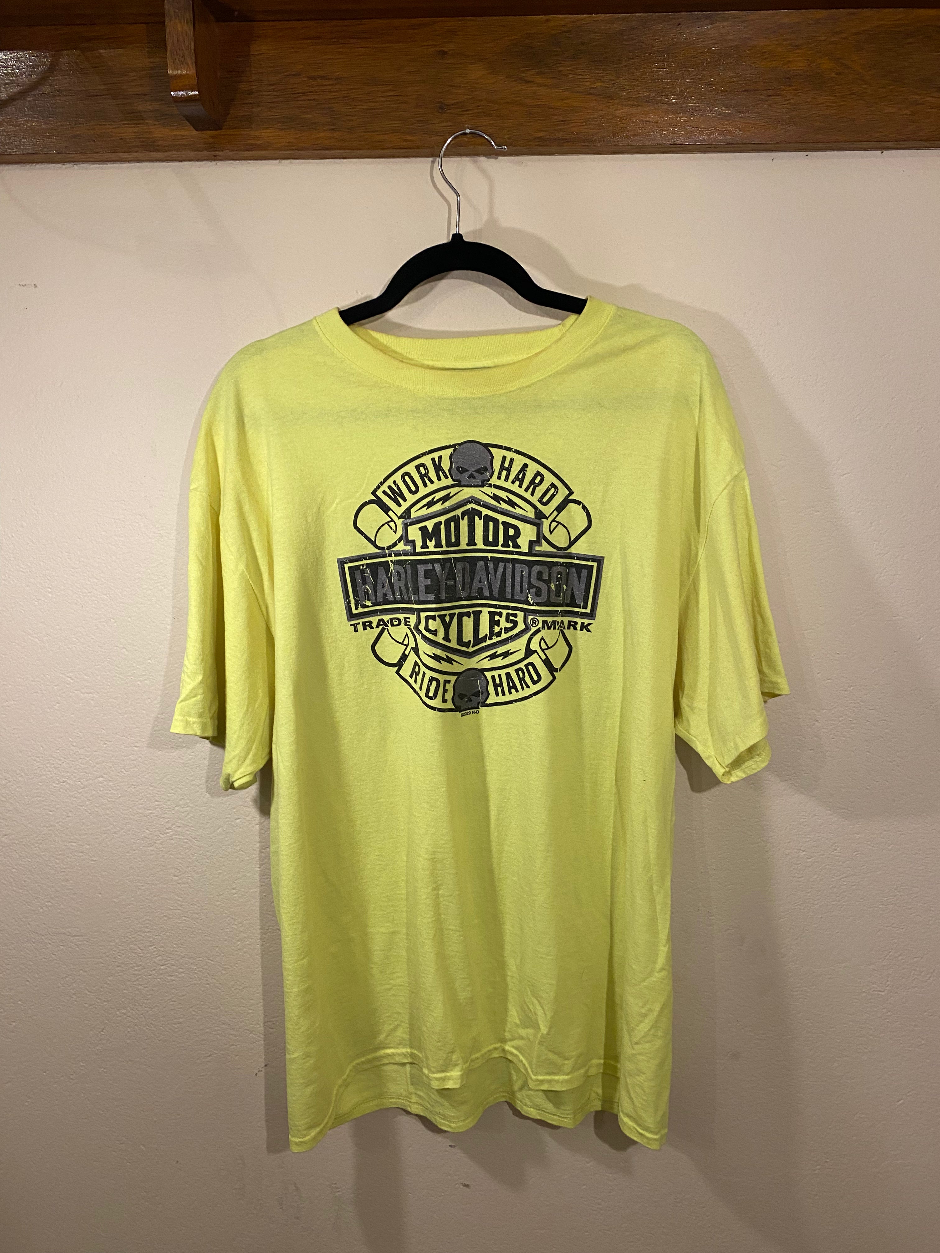 Harley-Davidson Motorbikes Tee Work Hard, Ride Hard (Reclaimed) Men's XL