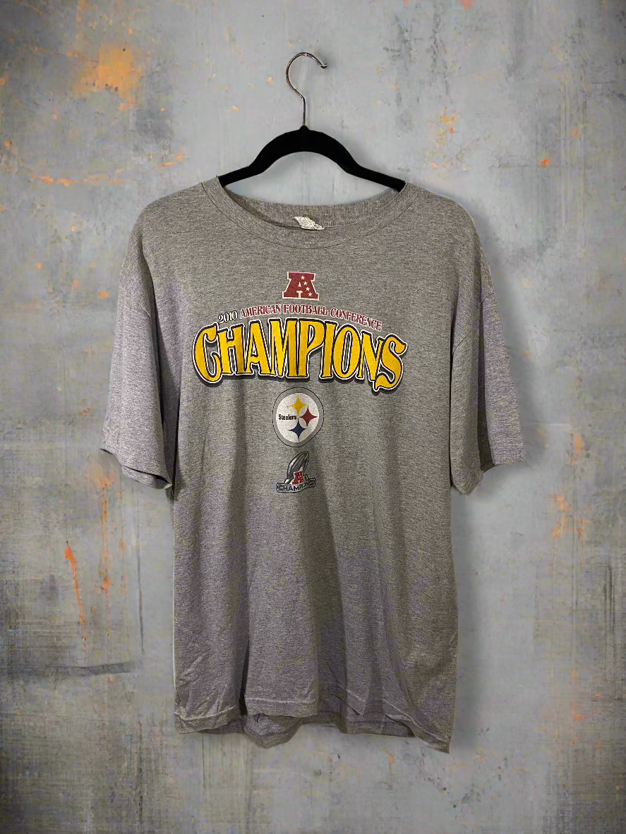 Pittsburg Steelers 2010 AFC Champions Tee NFL (Reclaimed) Men's L