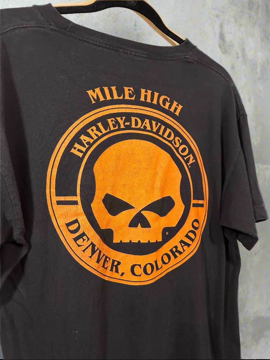 Harley-Davidson Motorbikes Tee Mile High Denver Colorado (Reclaimed) Men's M