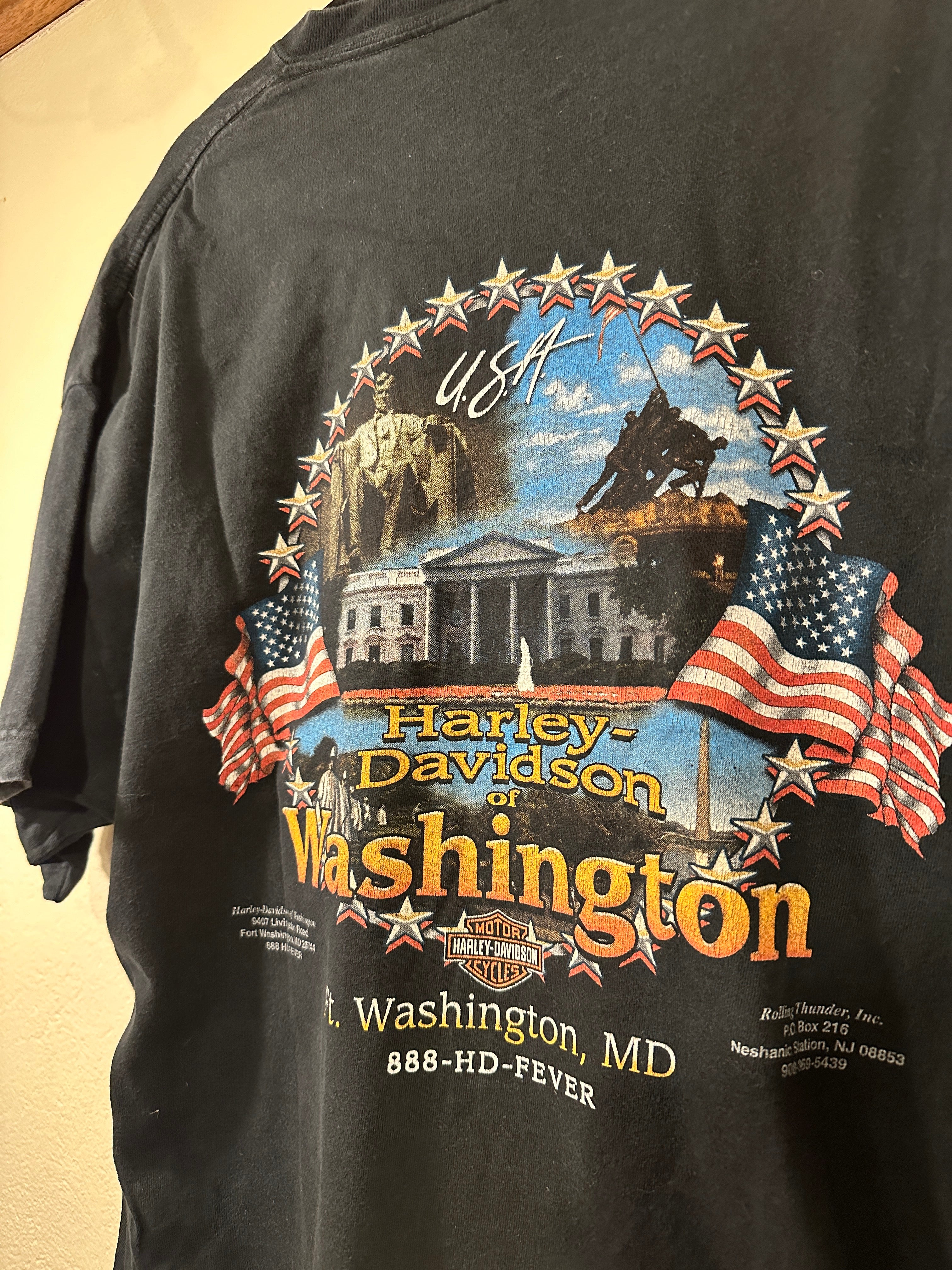 Harley-Davidson Motorbikes Tee Rolling Thunder (Vintage) Men's XL