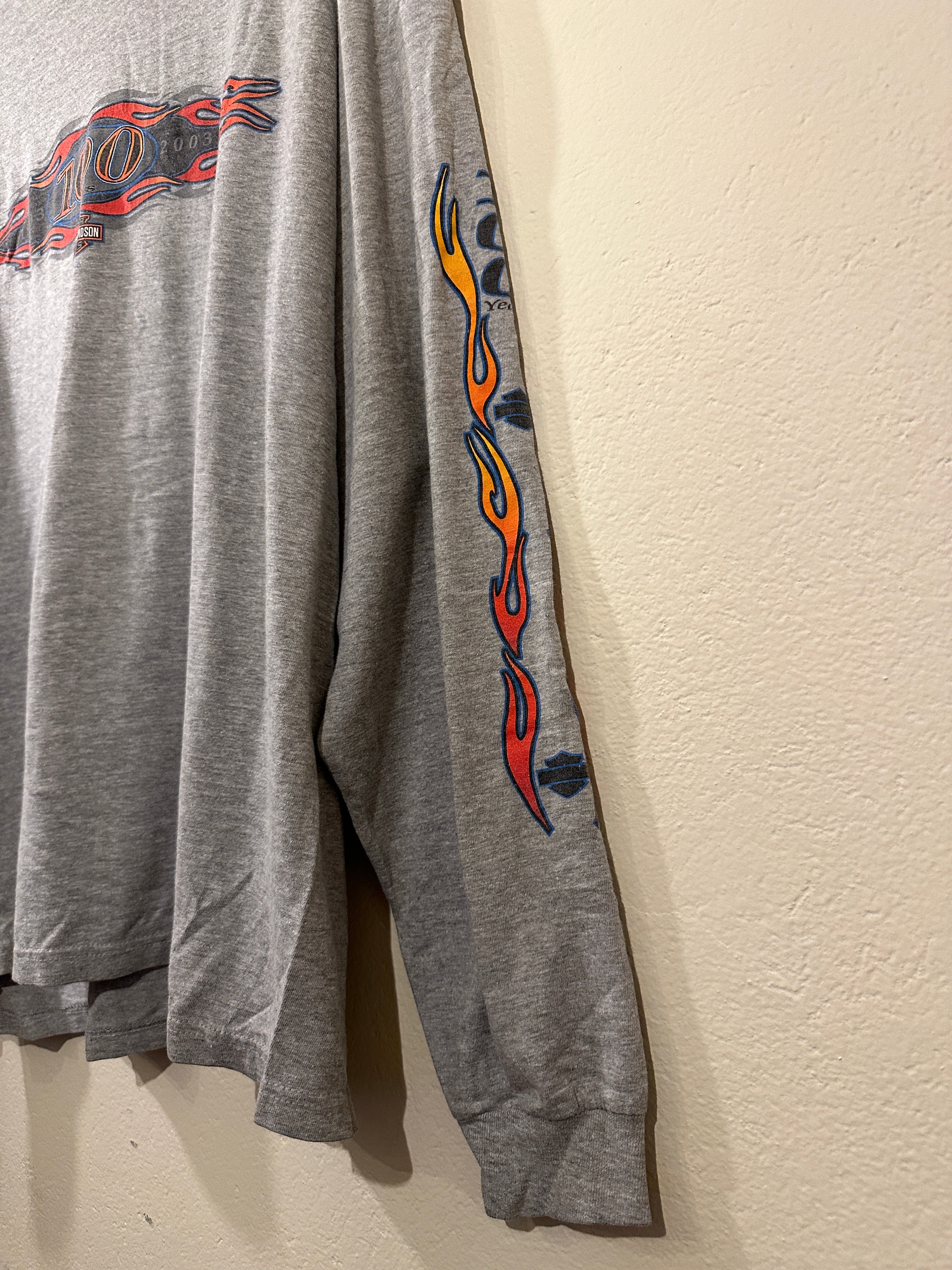 Harley-Davidson Motorbikes Long Sleeve Tee 100 Years Spitzies (Vintage) Men's XL