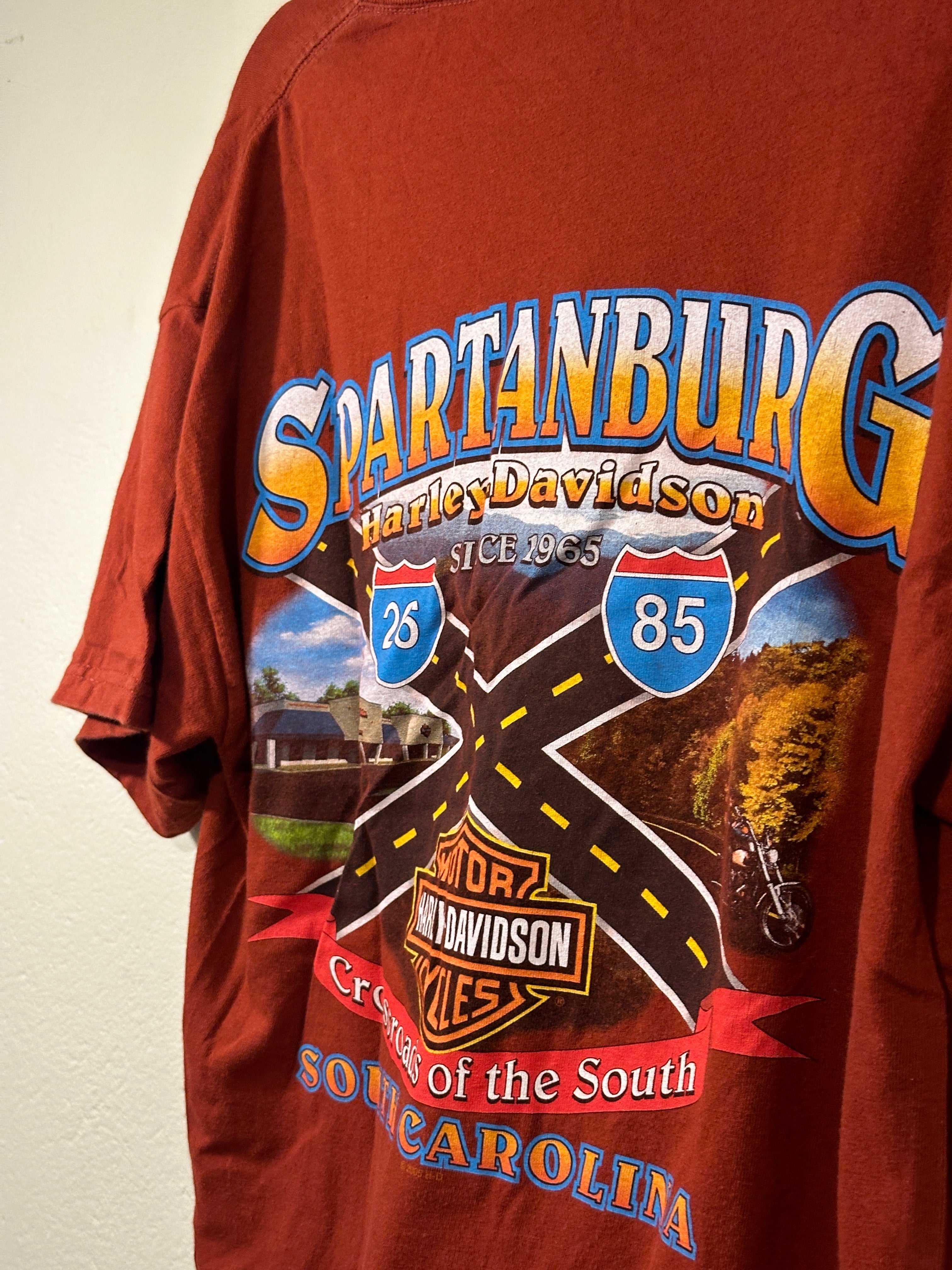 Harley-Davidson Motorbikes Tee Road Hog South Carolina (Reclaimed) Men's M