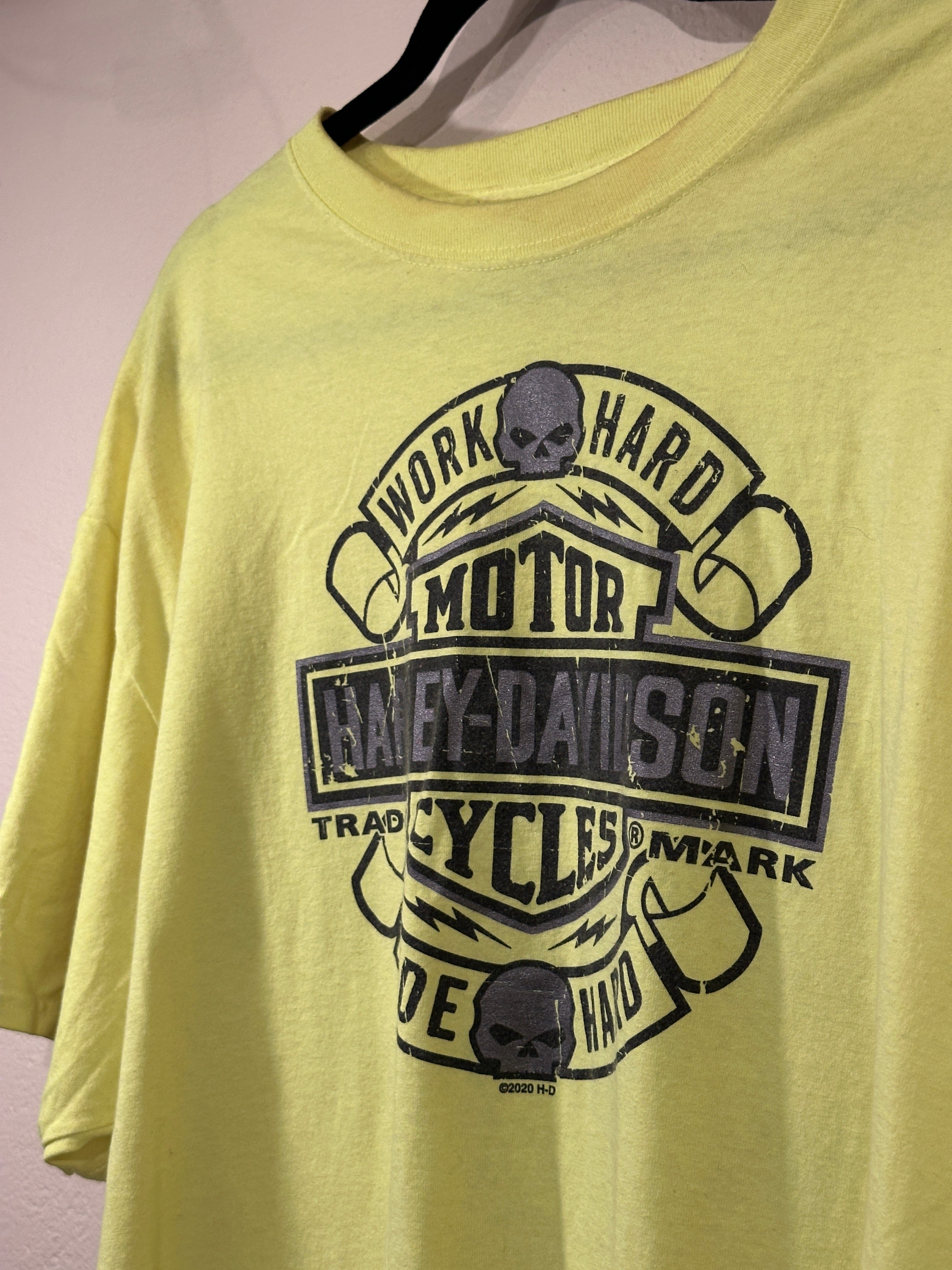 Harley-Davidson Motorbikes Tee Work Hard, Ride Hard (Reclaimed) Men's XL