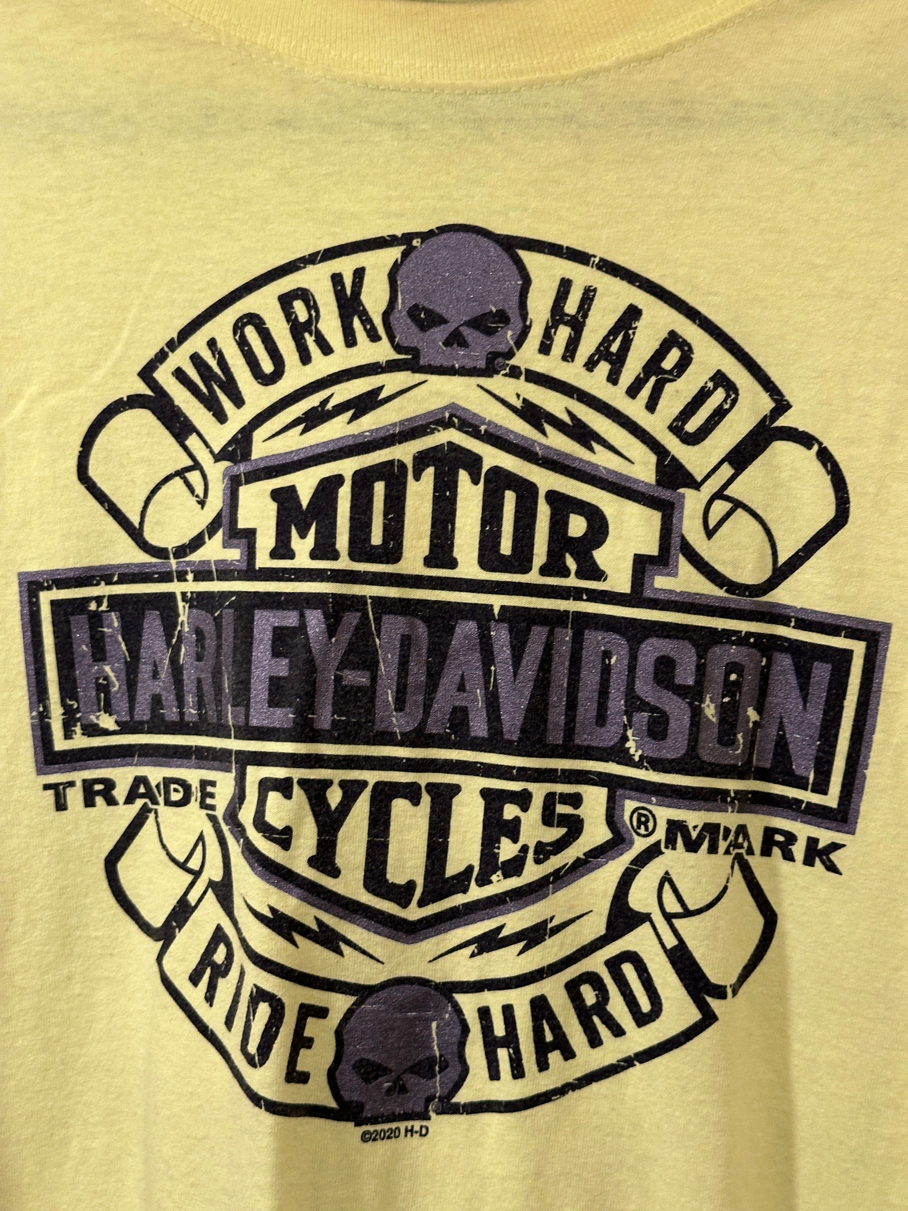 Harley-Davidson Motorbikes Tee Work Hard, Ride Hard (Reclaimed) Men's XL